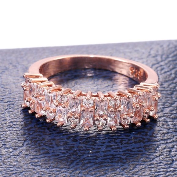 💞 Fashion Beautiful Gems Full Around Zircon Eternity Rings for Women, PD162 - Picture 3 of 12